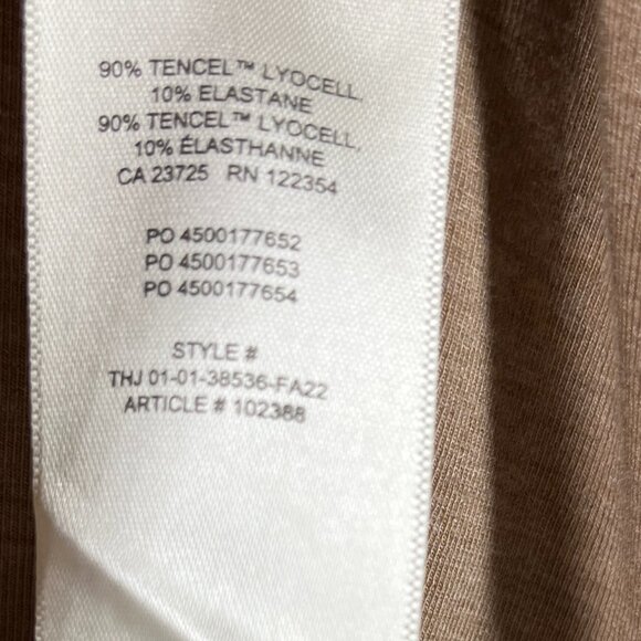 Babaton Long Sleeve Shirt Womens Sz Large Nude Turtleneck Everyday Soft Stretch - Picture 7 of 9